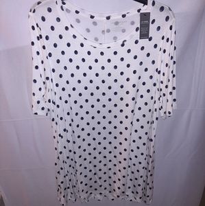 NWT! Lane Bryant Polka Dot Swing Tee Shirt